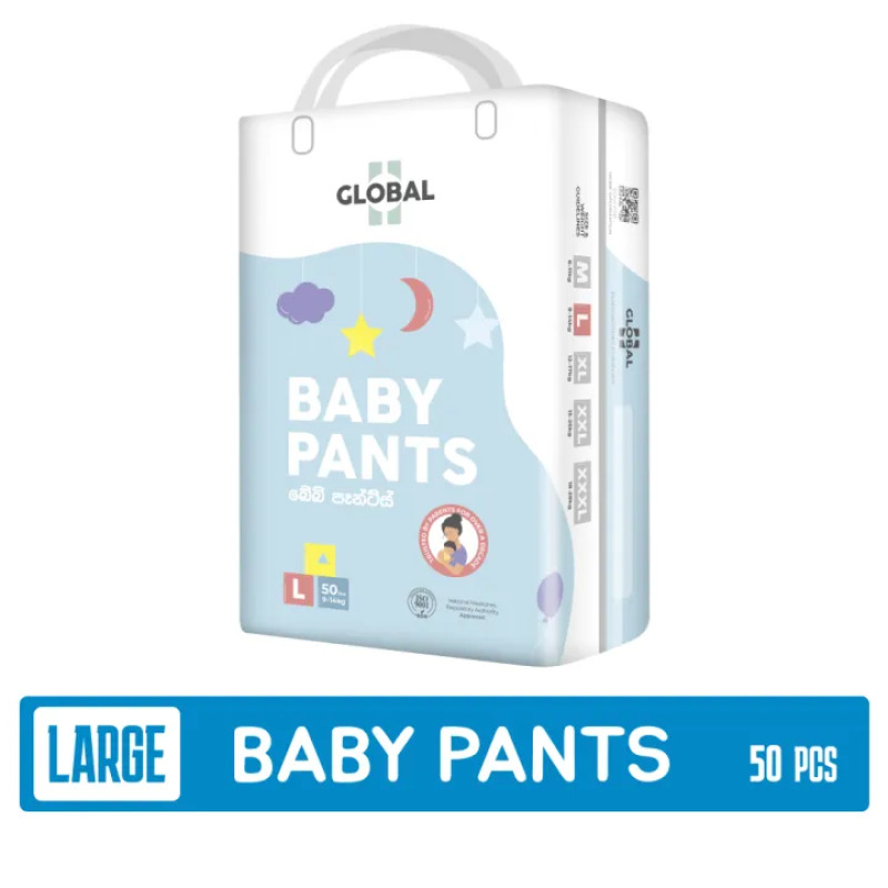 Global Baby Pants Large 50pcs Jumbo Pack